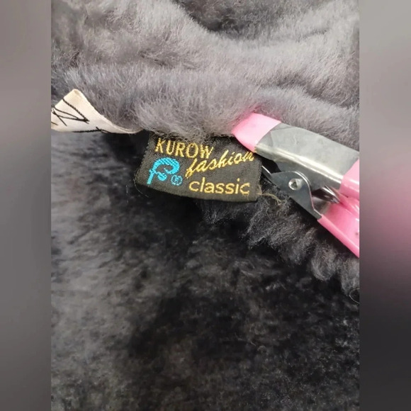 Zaklady Futrzarskie Vintage  Gray Leather Sherpa Lined Coat Size 52 - Picture 14 of 14